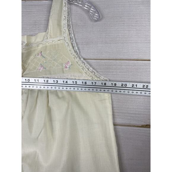 Vintage Barbizon Nightgown Womens S Cottage Prairie Sleeveless Embroidered Lace - Picture 6 of 9